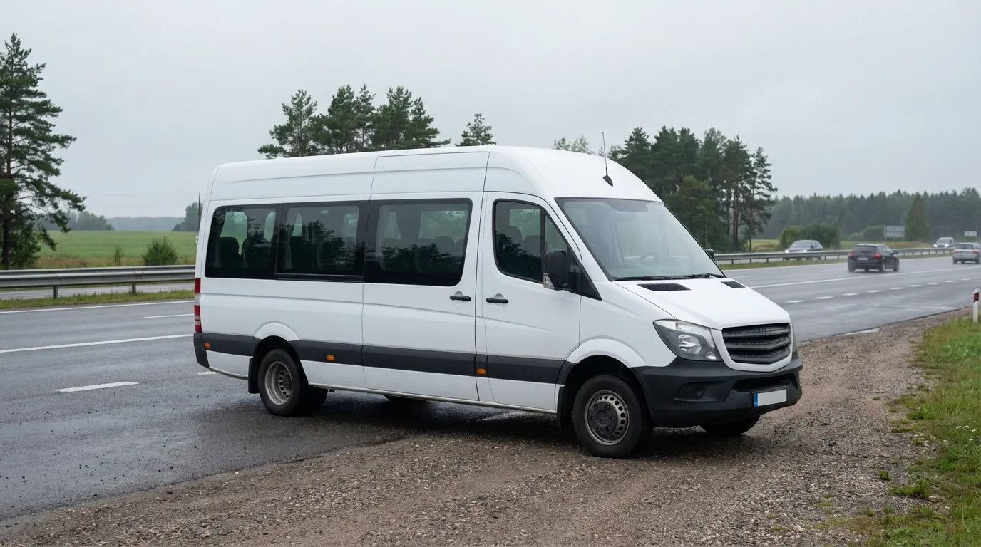 Sunkiasvoris krovininis furgonas su liftu didelės apimties transportavimui